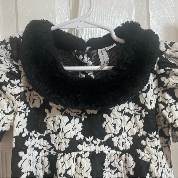 Janie and Jack Faux Fur Floral Jacquard Dress - Picture 3 of 8